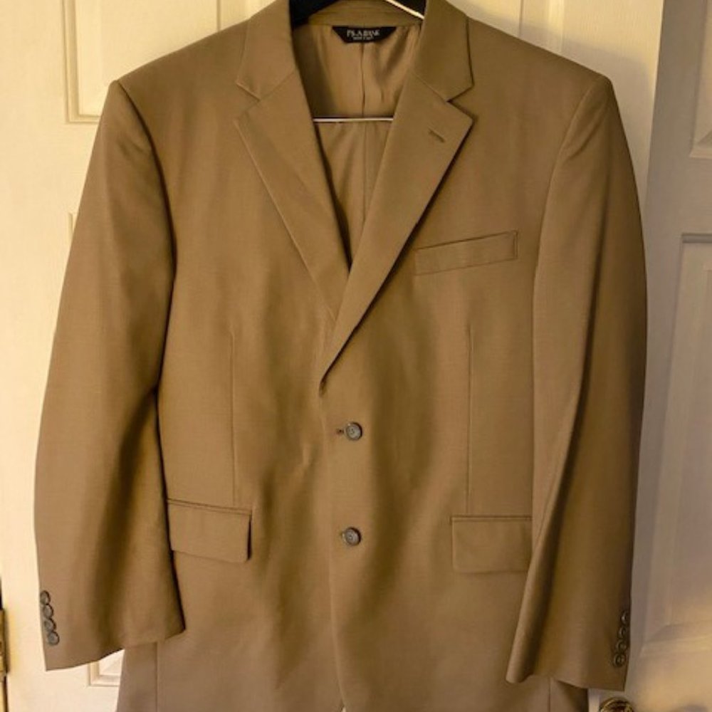 Men's Tan Wool Suit jacket and dress pants, NWT